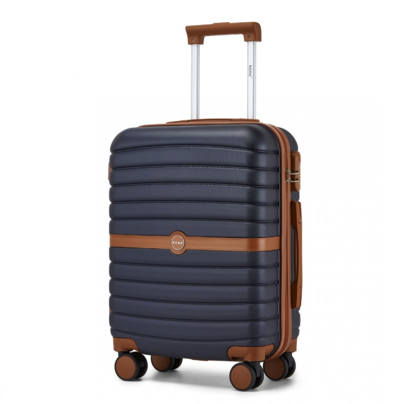Kono 2592 Kufr spinner 55cm Modrá ABS/Polykarbonát