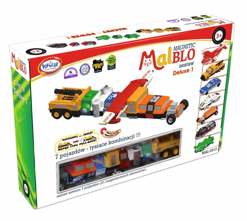 Sonstige Malblo Magnetická vozidla deluxe 1 sada