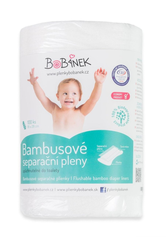 Bobánek Bambusové separační pleny 100ks