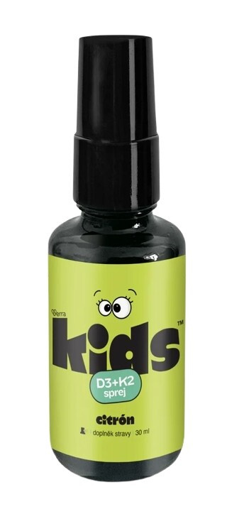 Verra KIDS D3+K2 sprej citrón 30ml