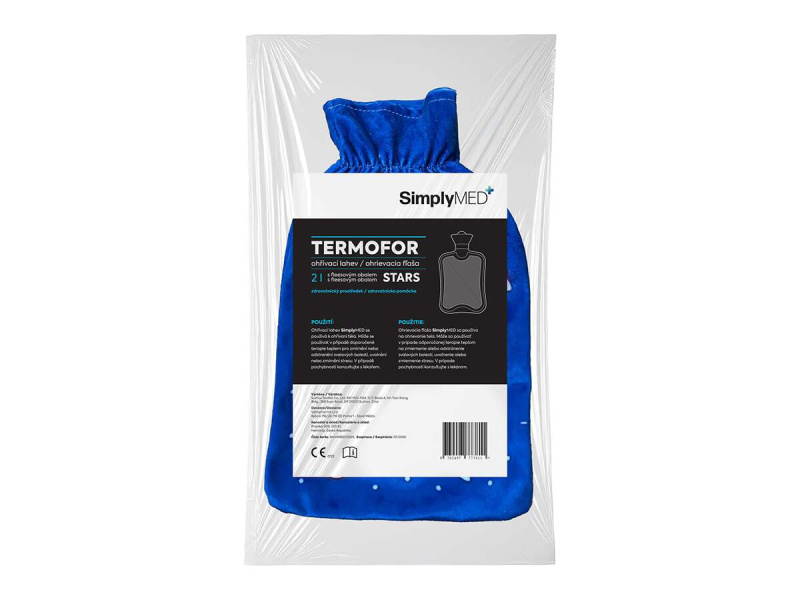 SimplyMed Termofor s fleesovým obalem 2 l Stars