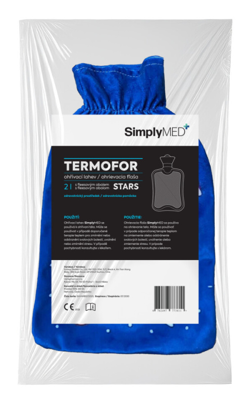 SimplyMed Termofor s fleesovým obalem 2 l Stars