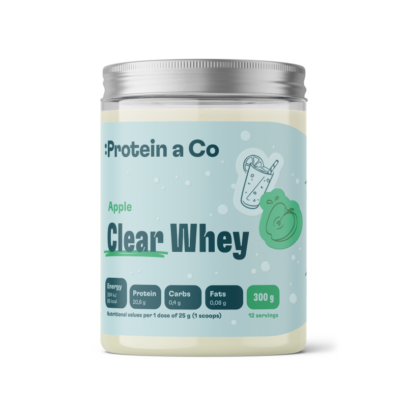 Protein&Co Clear Whey Protein Isolate 300 g, Apple