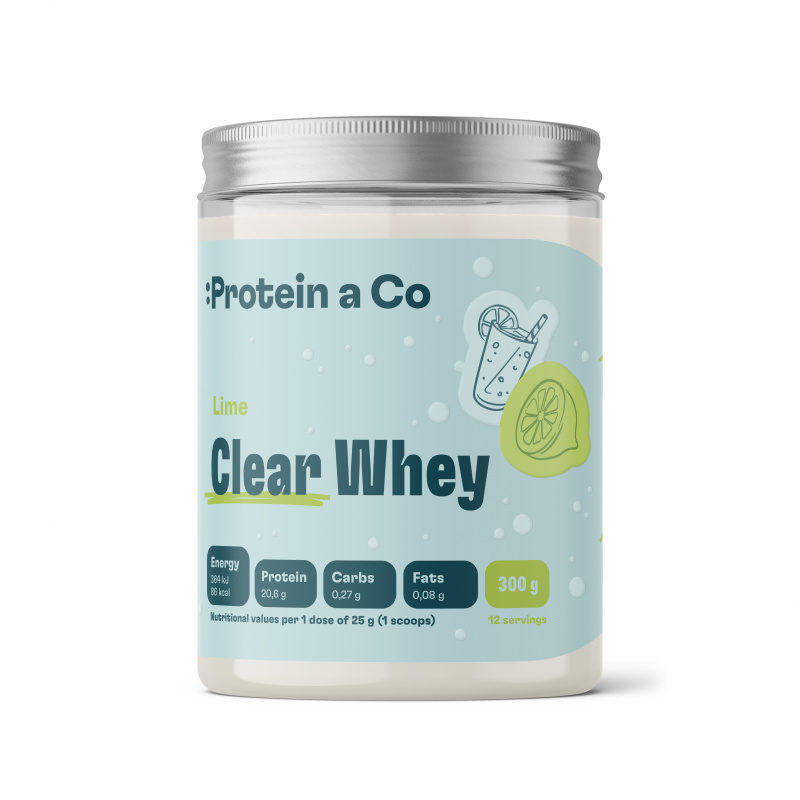 Protein&Co Clear Whey Protein Isolate 300 g, Fresh lime