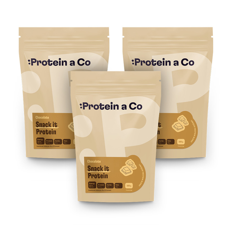 Protein a Co SNACK IT Protein 2+1, 500 g 3x Čokoláda