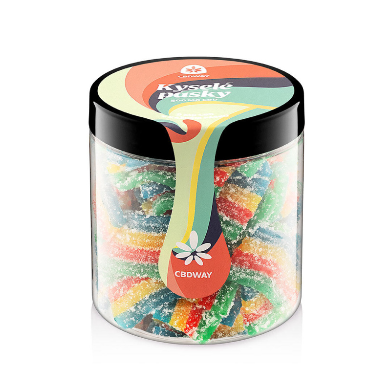 CBD Kyselé pásky obsah cbd 500 mg hmotnost 200 g