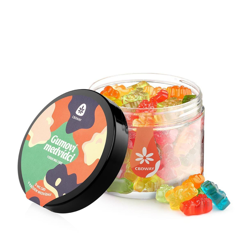 CBD Gumoví medvídci obsah cbd 1000 mg hmotnost 400 g