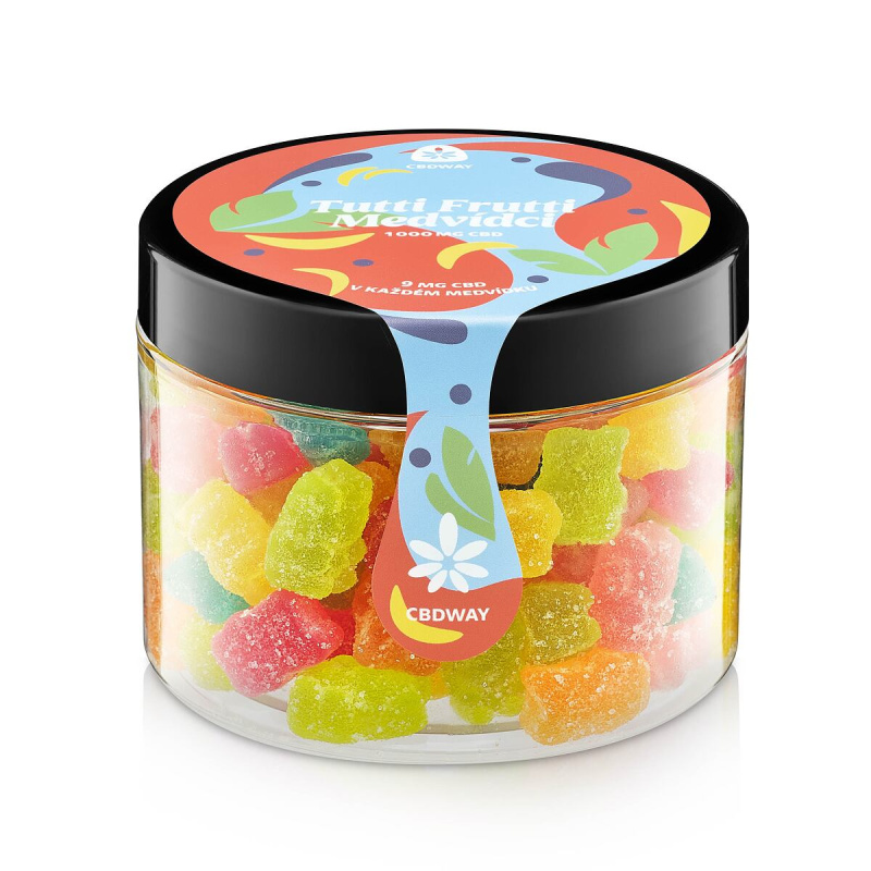 CBD Medvídci Tutti Frutti obsah cbd 1000 mg hmotnost 400 g