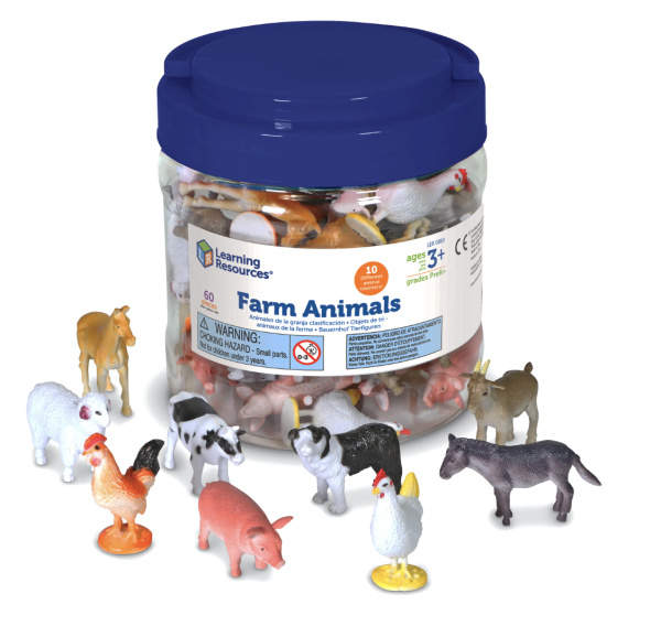 Learning Resources – Farma - počítací figurky zvířátek 60 ks (LER0810) Learning Resources