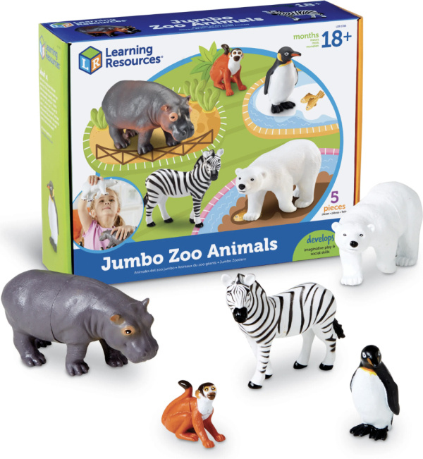 Learning Resources - Jumbo Zoo Animals – velké figurky zvířat ze zoo Learning Resources