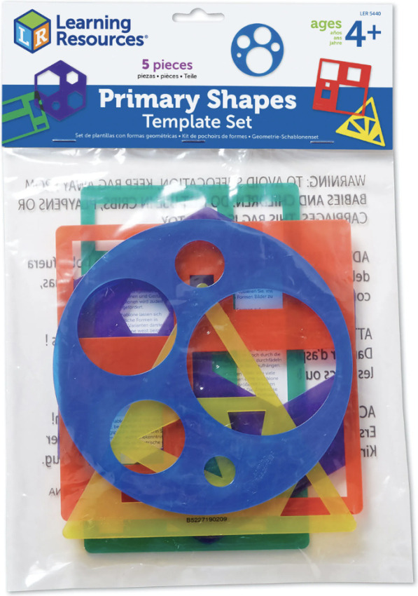 Learning Resources – Geometrické šablony pro děti, 5 ks Learning Resources