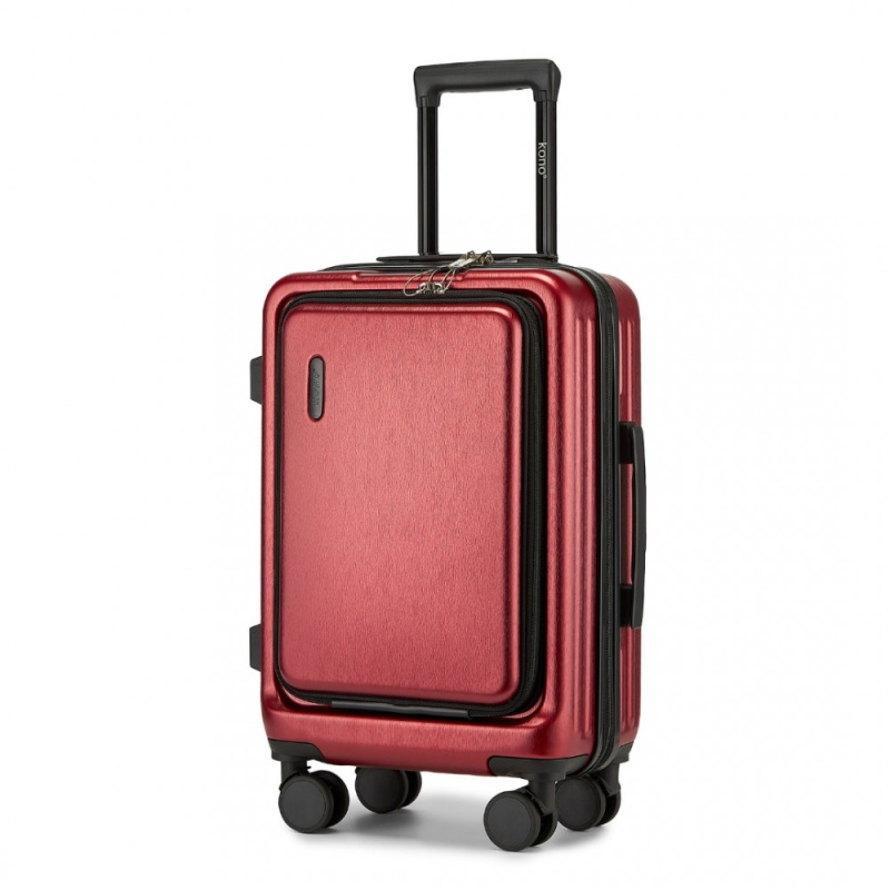 Kono KSK2493 Kufr spinner 55cm Červená ABS/Polykarbonát