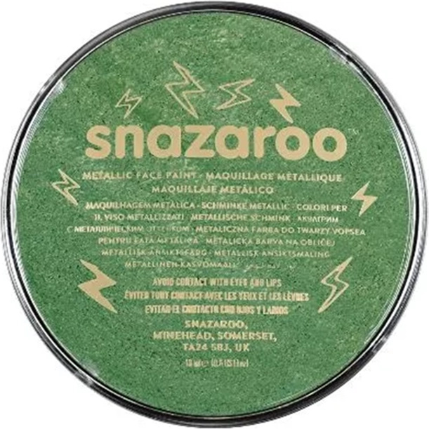 Snazaroo metalická barva na obličej elektrická zelená 18 ml