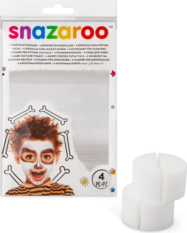 Snazaroo houbička bílá na obličejové barvy půlené 4 ks
