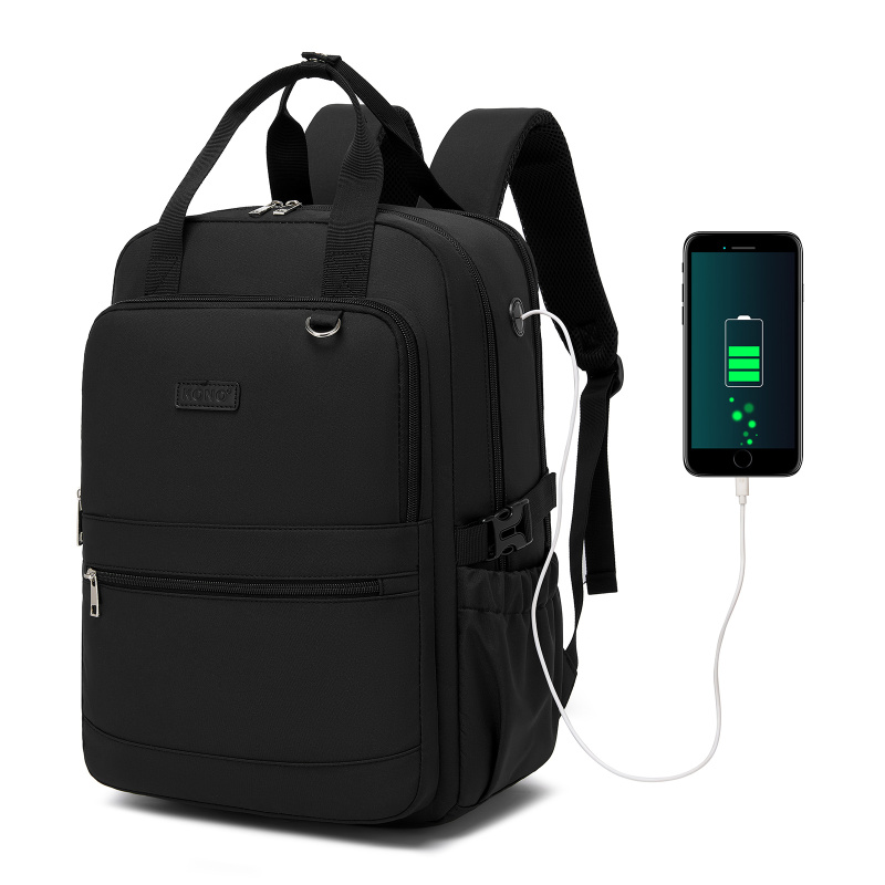 Funkční voděodolný batoh na notebook 15,6" Kono - černý - 20 L