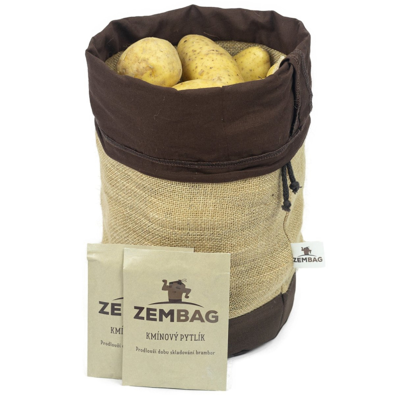 Zembag pytel hnědý na 5 kg brambor + 2 kmínové pytlíky