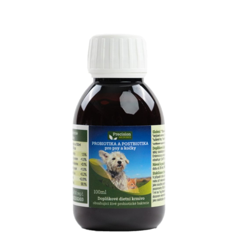 Precizní Mikroby Probiotika a Postbiotika Pro Psy a Kočky - 100 ml