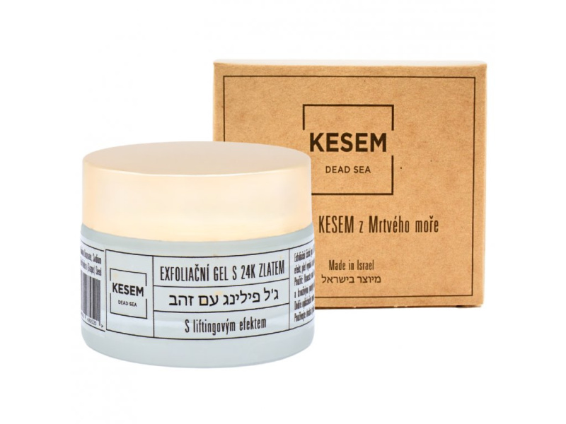 KESEM Dead sea Exfoliační gel s 24K zlatem, 50 ml