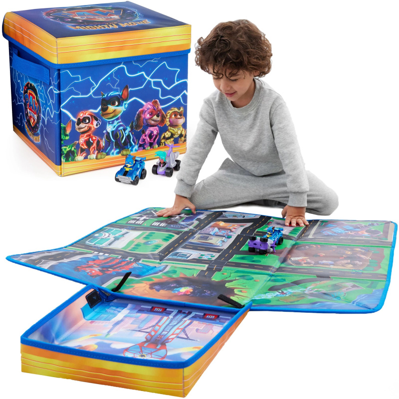 Skládací herní podložka a úložný box PAW Patrol The Mighty Movie – Město dobrodružství