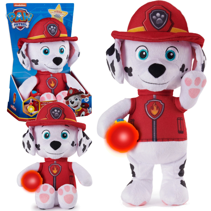 plyšák paw patrol marshall s baterkou a noční lampičkou 32 cm