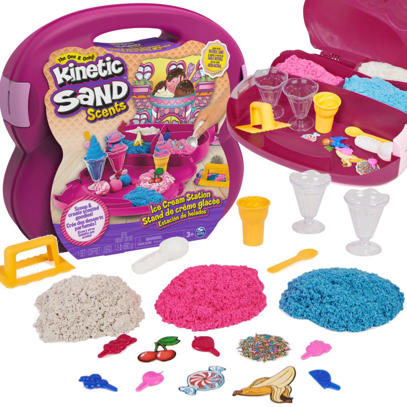 Kinetic Sand Scents ledová zmrzlinová sada v kufříku s vůní