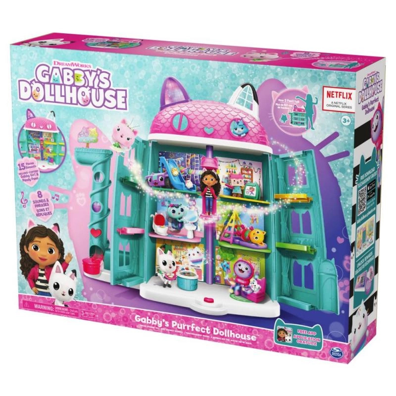Kocí domek GABBY – Purrfect Dollhouse se světly a zvuky