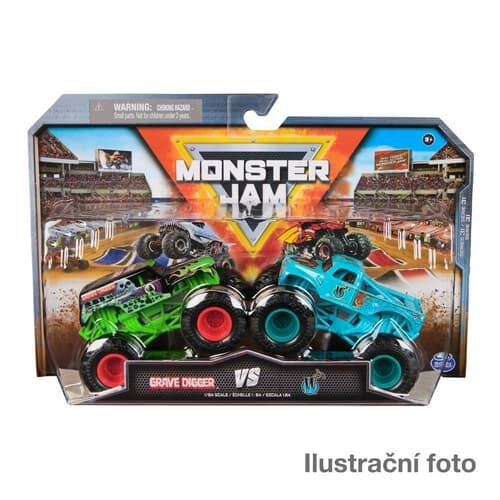 MONSTER JAM - sběratelský kovový  model auta Monster Truck, set 2 modelů, assort, 1:64