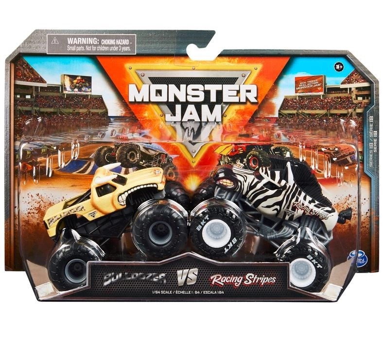 MONSTER JAM - sběratelský kovový  model auta Monster Truck, set 2 modelů, assort, 1:64