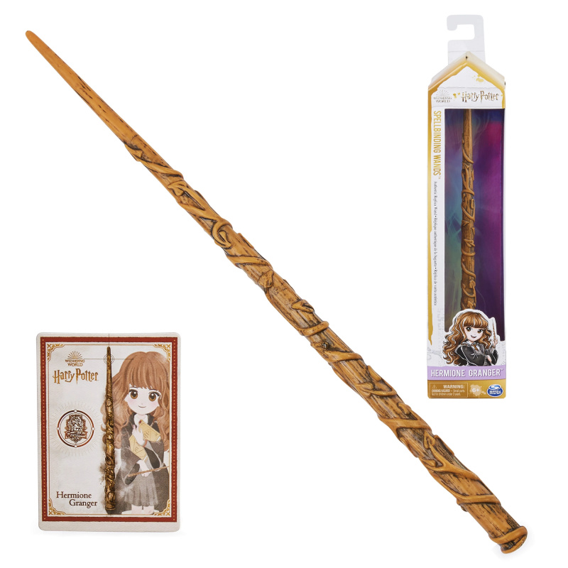 Kouzelnická hůlka Hermiony Granger s kartou kouzla HARRY POTTER