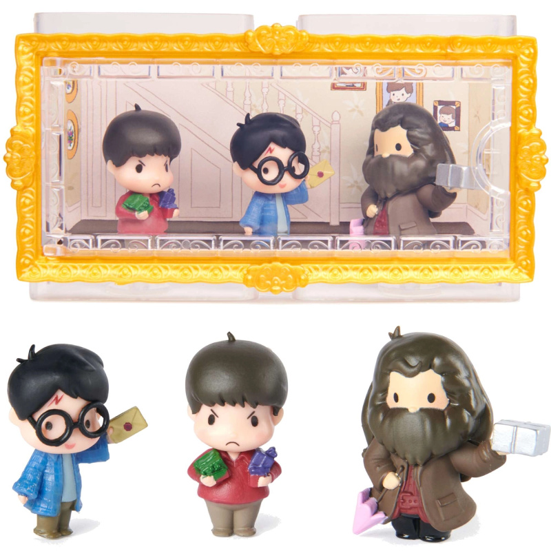 Harry Potter Micro Magical Moments – mini figurky Harry, Hagrid a Dudley s vitrínkou
