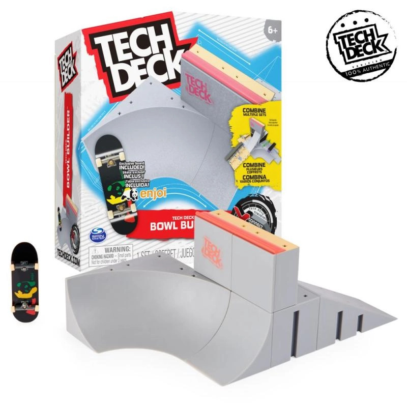 Tech Deck Bowl Builder fingerboard set s rampou a skateboardem