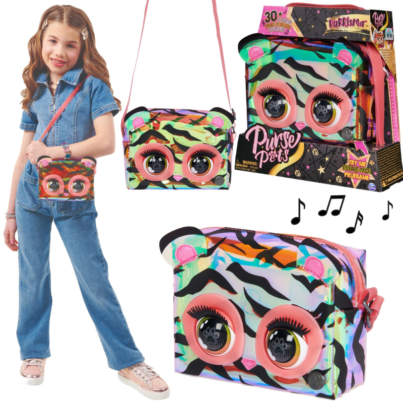 Purse Pets Purrisma tygří kabelka s interaktivníma očima a zvuky