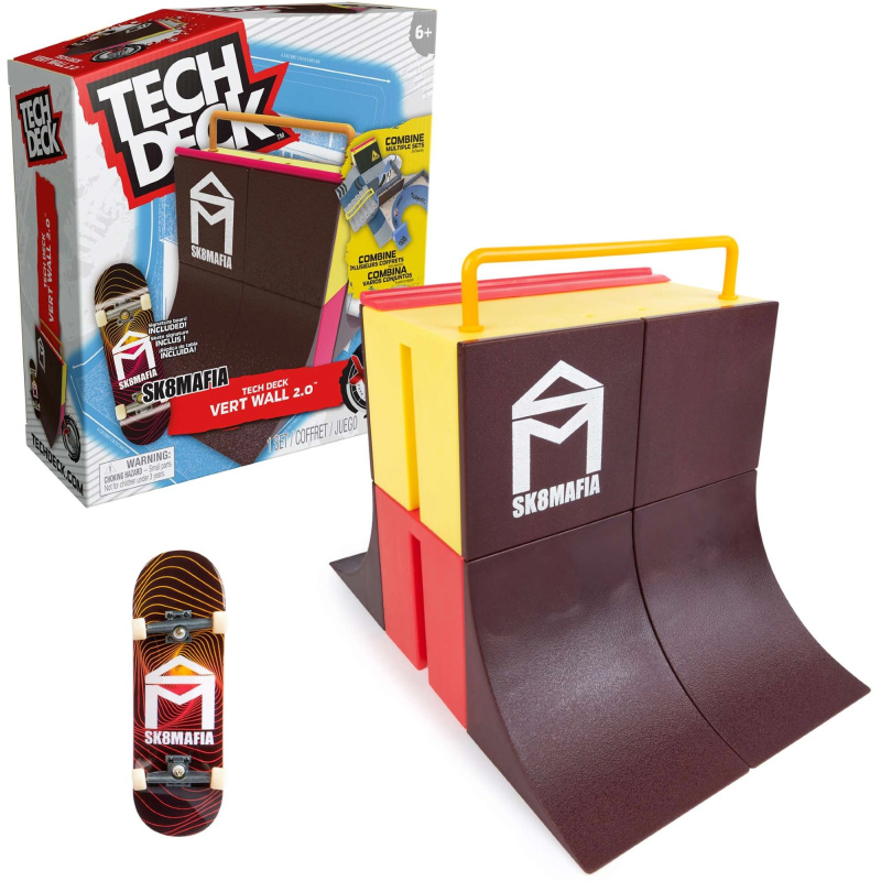 Tech Deck rampa Vert Wall 2.0 SK8MAFIA s fingerboardem