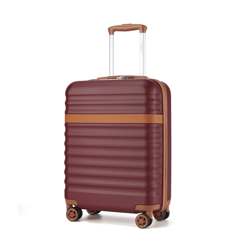 Příruční ABS+PC kufr Kono s TSA zámkem - 33L - burgundy