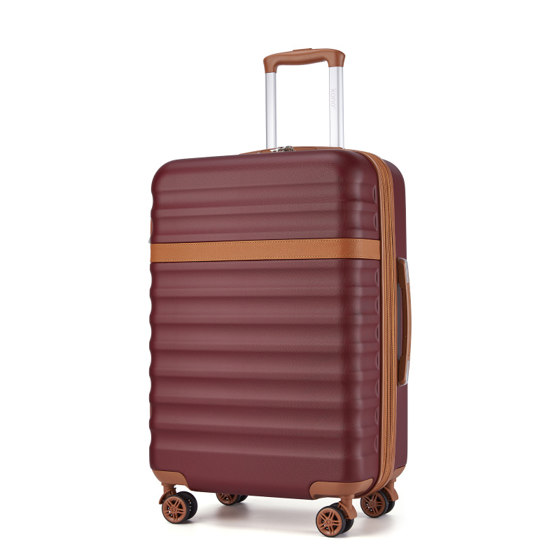 Rozšířitelný ABS+PC kufr Kono s TSA zámkem - 87L - burgundy