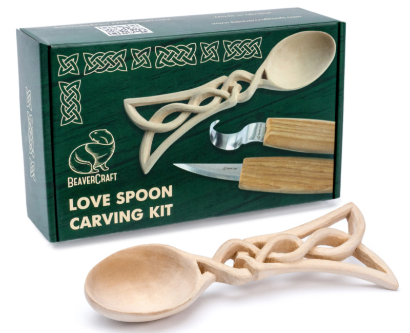 BeaverCraft Dárková vyřezávací sada DIY04 Keltská lžíce - Celt Spoon Carving Hobby Kit