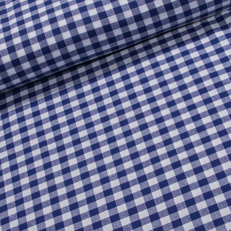 Bavlněný kanafas SOFI 1x1cm modrý, š.140cm (látka v metráži)
