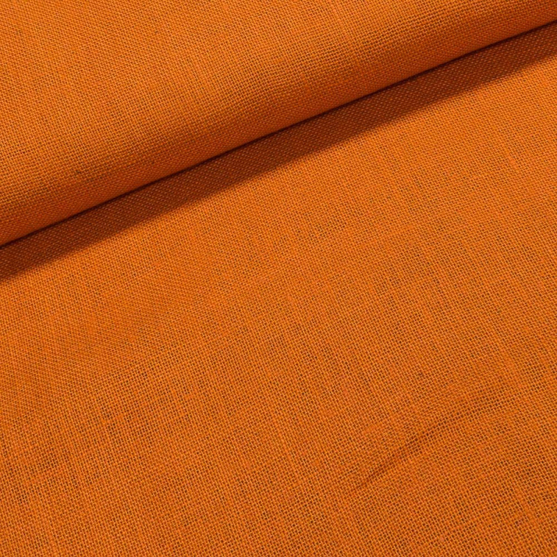 Juta technická (pytlovina), gramáž 365 g/m2, jemná, jednobarevná oranžová (44), š.150cm (látka v metráži)