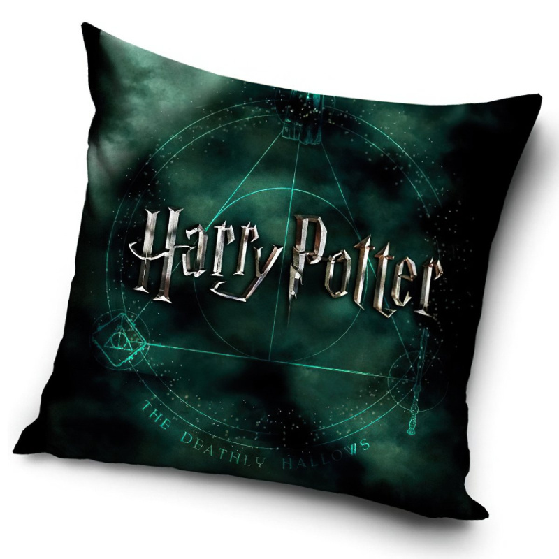 Carbotex dětský povlak na polštářek HARRY POTTER MAGIC, zeleno-černý, 40x40cm