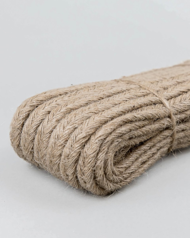 TextilCentrum.cz Jutový úvaz, provaz na škrabadlo PŘÍRODNÍ HNĚDÝ, šířka 12mm, návin 15m