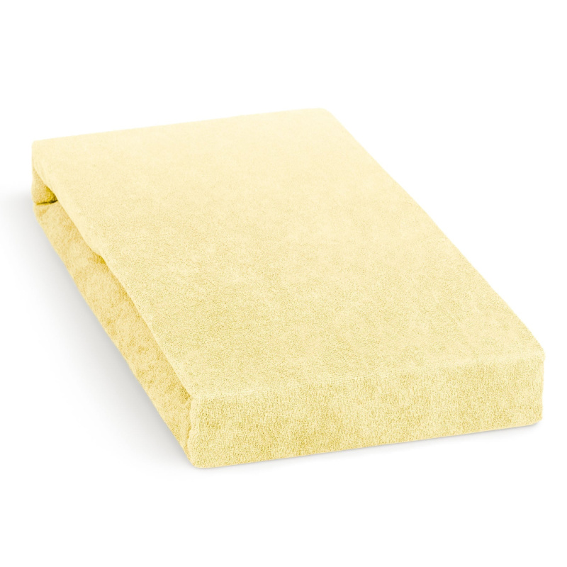 Polášek Froté prostěradlo na vysokou matraci (až 30cm), 90x200cm, na jednolůžko, světle žluté