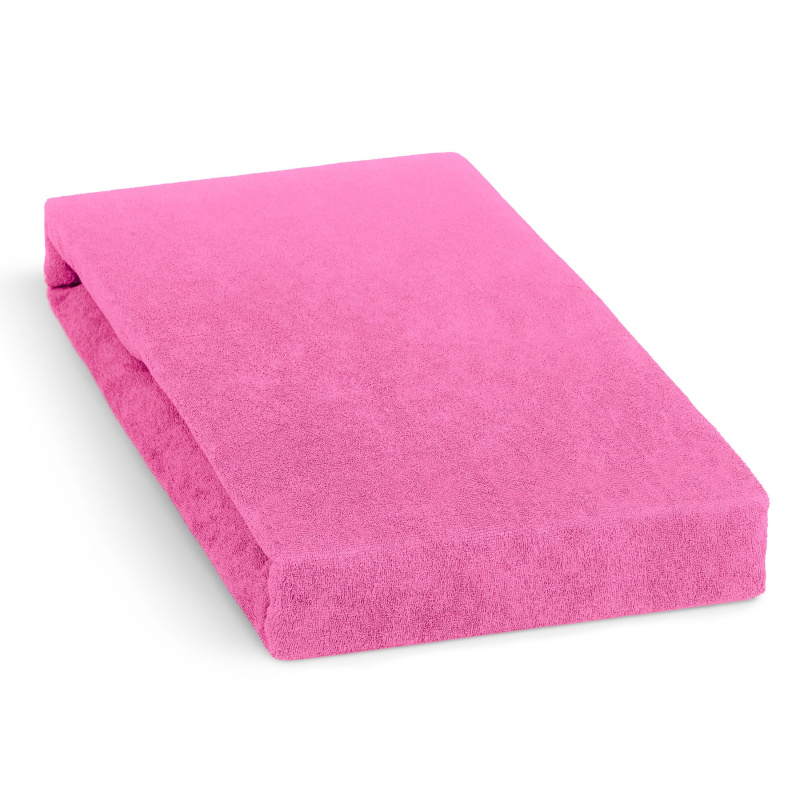 Polášek froté prostěradlo 90x200cm, tmavě růžové