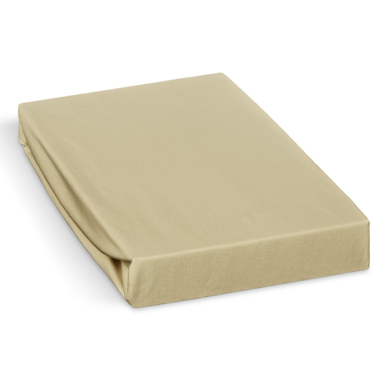 Polášek Jersey prostěradlo na vysokou matraci (až 30cm), 90x200cm, na jednolůžko, krémové