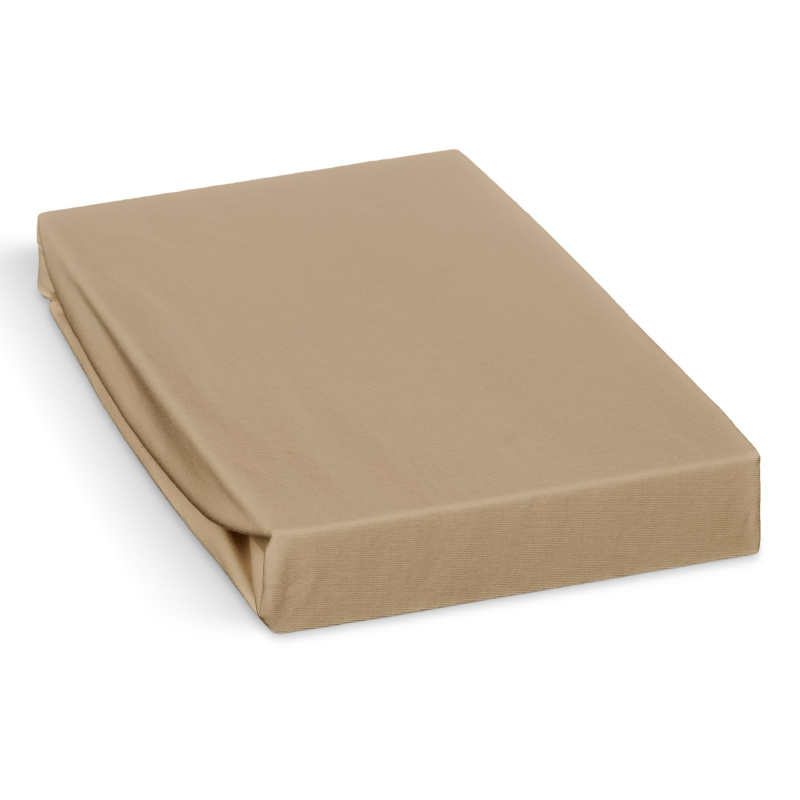 Polášek Jersey prostěradlo na vysokou matraci (až 30cm), 90x200cm, na jednolůžko, kapučínové