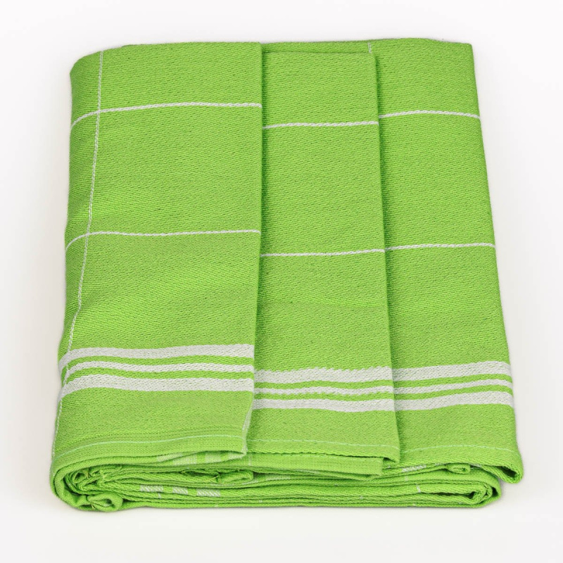 Polášek kuchyňské utěrky EGYPTSKÁ BAVLNA 62, proužek, zelená, 3 kusy, 50x70cm