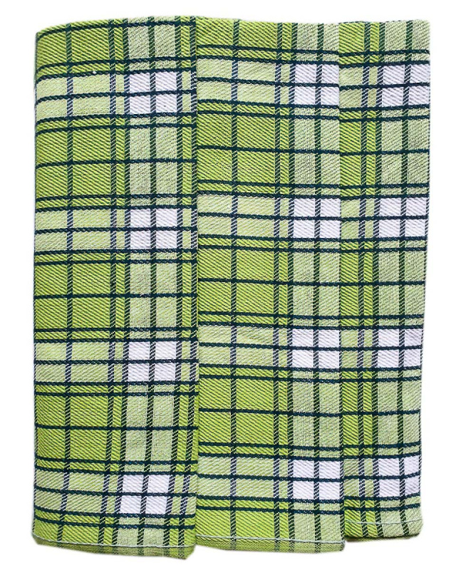 Polášek kuchyňské utěrky EGYPTSKÁ BAVLNA 84, zelené káro, 3 kusy, 50x70cm