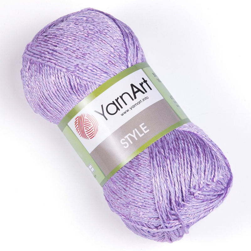 Pletací / háčkovací příze YarnArt STYLE 674 světle fialová, jednobarevná, viskózová, 50g/185m