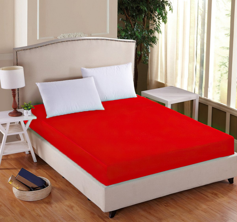 Entuzia Luxusní napínací mako-jersey prostěradlo s lycrou DELUXE 90x200cm elastické, červené