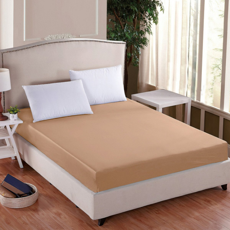 Entuzia Luxusní napínací mako-jersey prostěradlo s lycrou DELUXE 90x200cm elastické, kávové