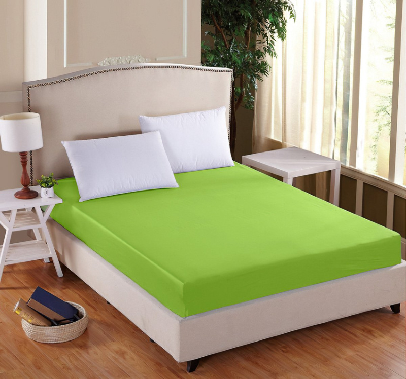 Entuzia Luxusní napínací mako-jersey prostěradlo s lycrou DELUXE 180x200cm elastické, zelené kiwi